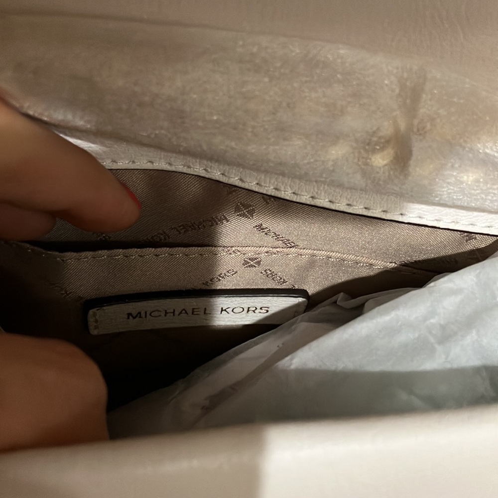 Michael Kors Kinsley 35S0GYKF2T Medium Leather Flap Shoulder Crossbody Bag blue - Picture 10 of 12